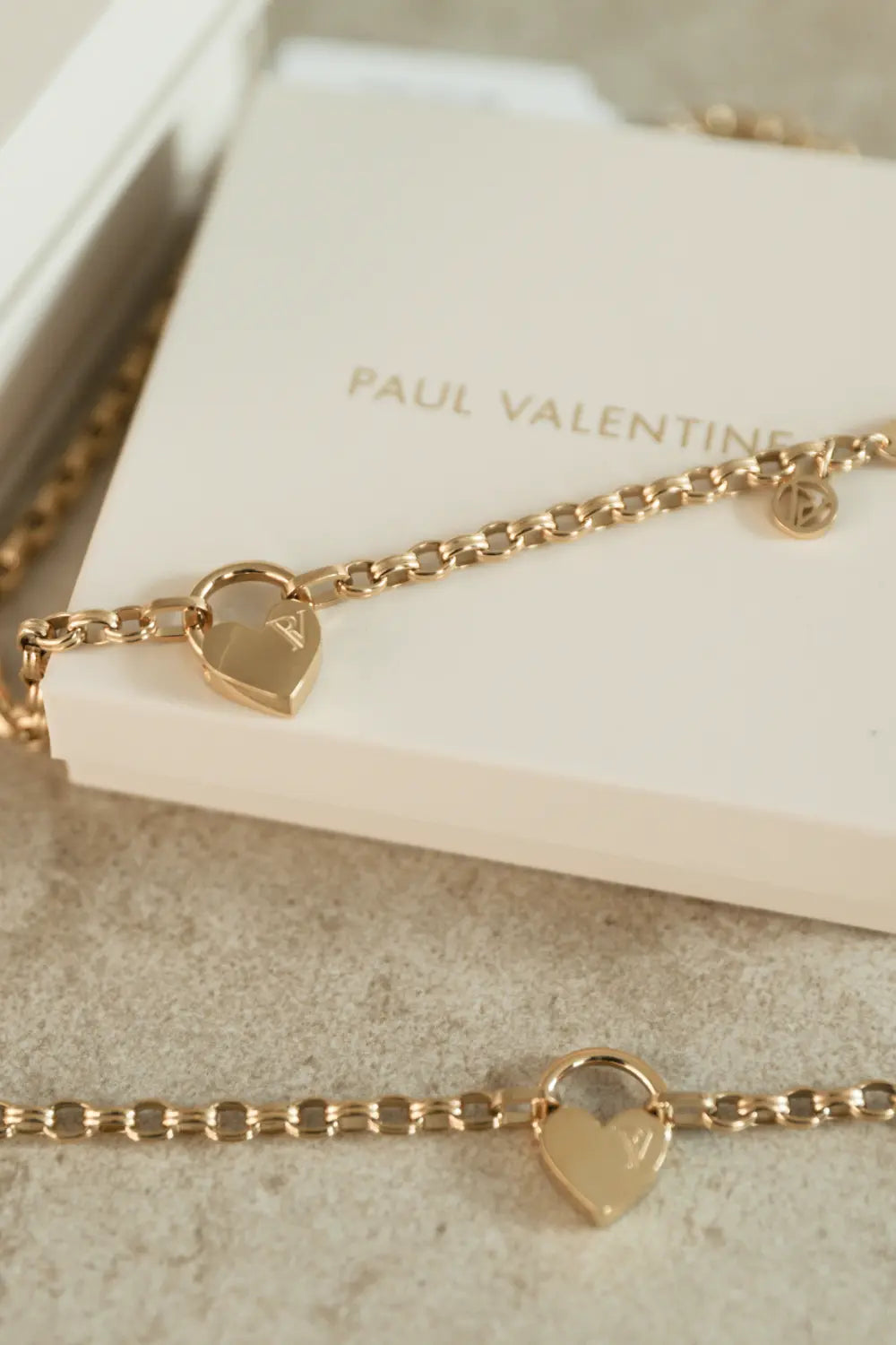 Chain Bracelet 14k Gold Plated Armreif Paul Valentine Rose Gold