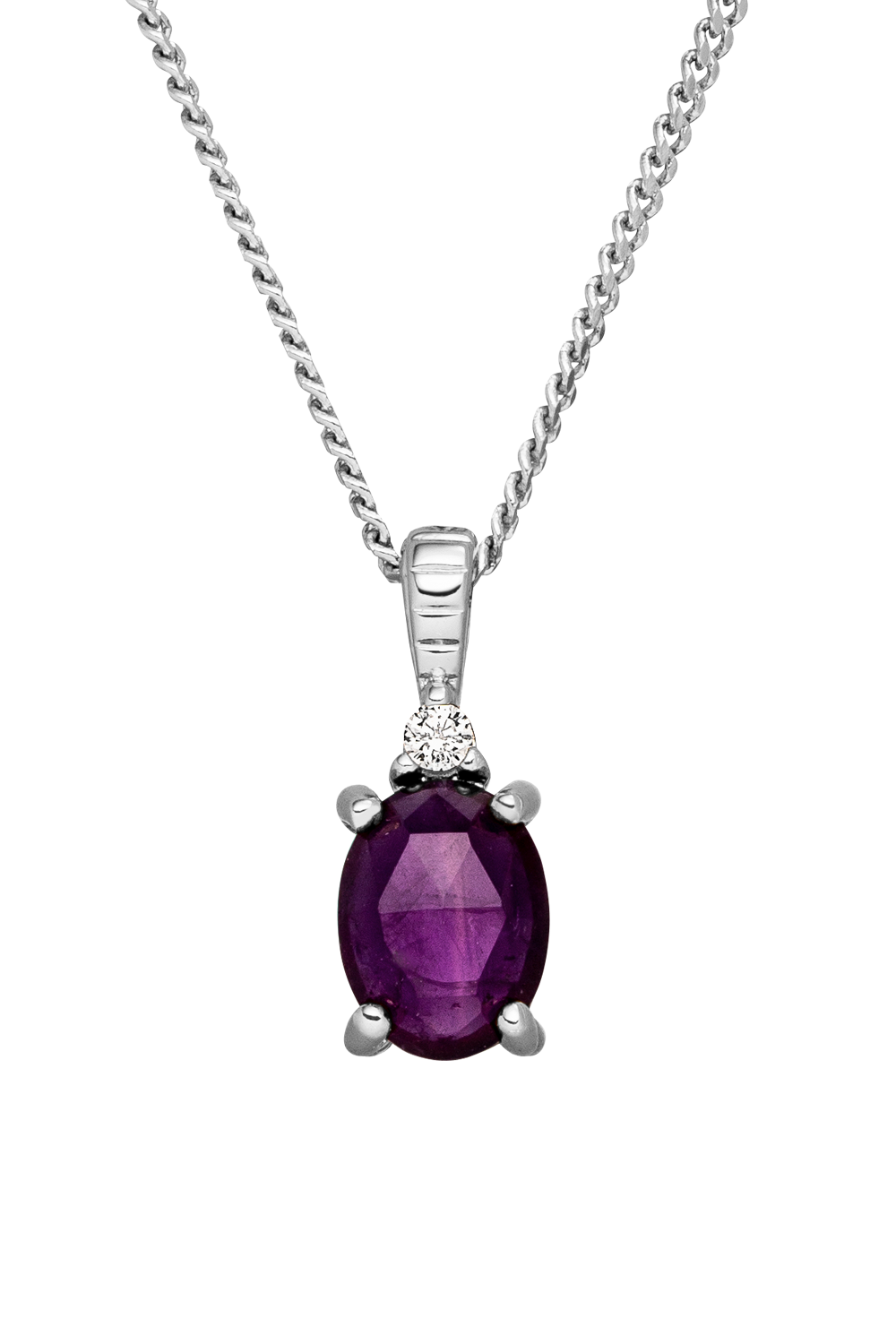 Amethyst Protection Necklace Silver