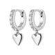 Heart Charm Hoops