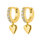 Heart Charm Hoops