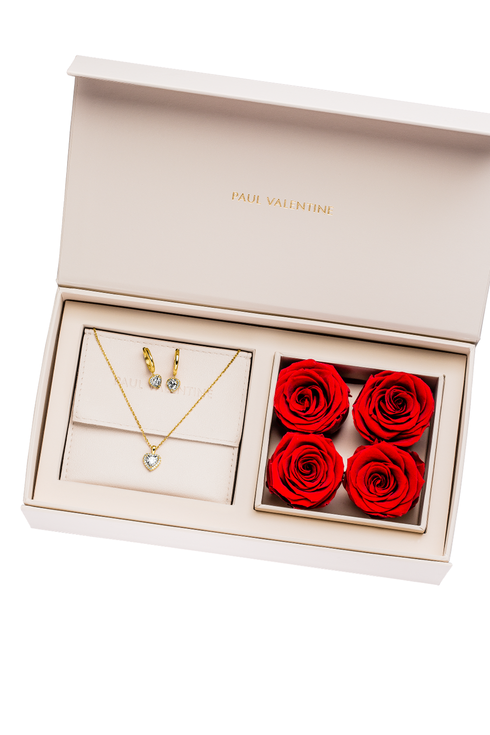 Glamorous Heart Rose Box 14K Gold Plated
