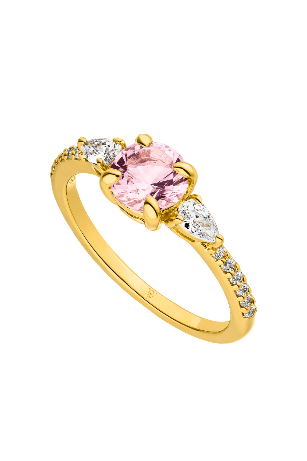 Iconic Sparkle Ring Pink 14K Gold Plated