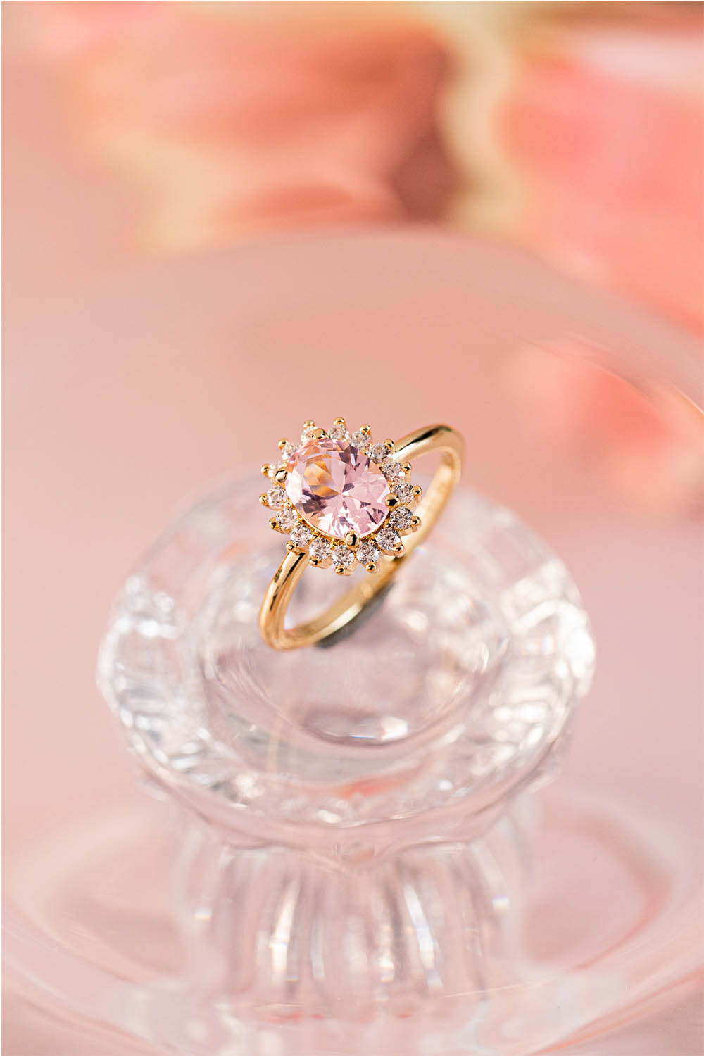 Ring hot sale pink gold