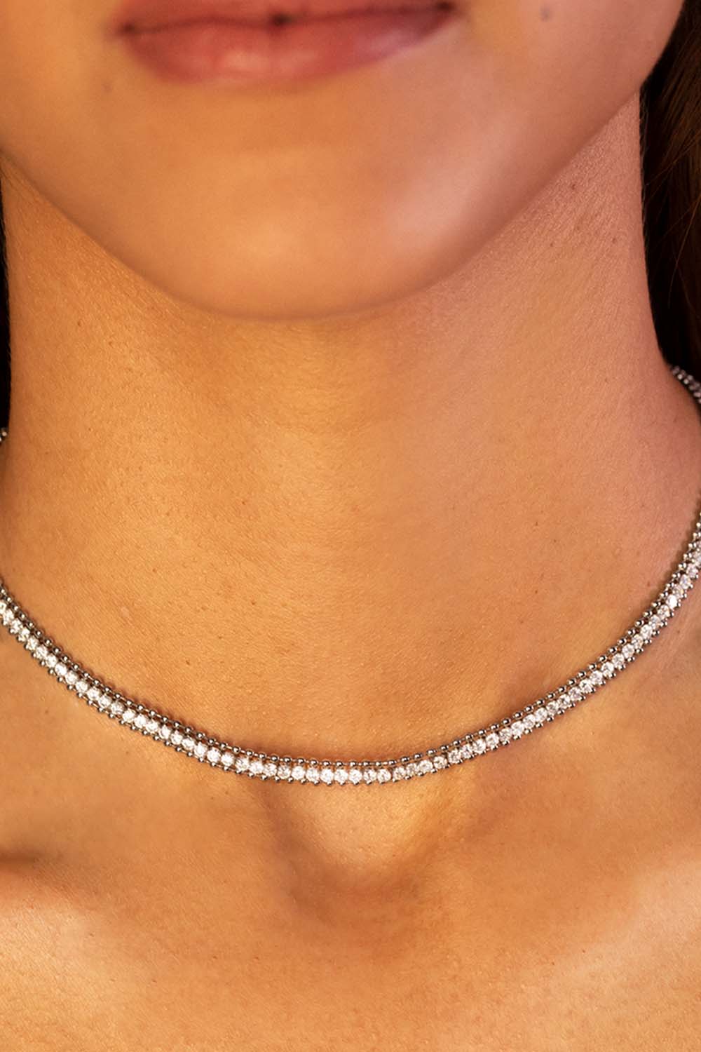 Sparkling Tennis Necklace Silver