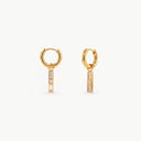 T-Bar Crystal Charm Hoop