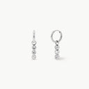 Sparkling Charm Hoop Silver