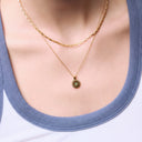 March Natural Birthstone Pendant Necklace
