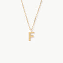 Initial Mini Pendant Necklace  F