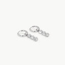 Sparkling Charm Hoop Silver