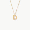 Initial Mini Pendant Necklace  D