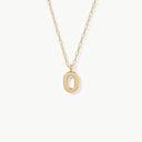 Initial Mini Pendant Necklace  O