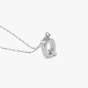 Initial Mini Pendant Necklace  Q
