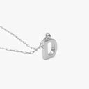 Initial Mini Pendant Necklace  D