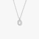 Initial Mini Pendant Necklace  O