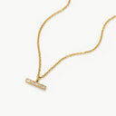T-Bar Crystal Pendant Necklace