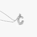 Initial Mini Pendant Necklace  C