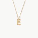 Initial Mini Pendant Necklace  E