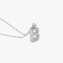 Initial Mini Pendant Necklace  B
