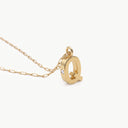 Initial Mini Pendant Necklace  Q