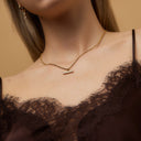 T-Bar Crystal Pendant Necklace