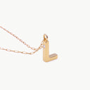 Initial Mini Pendant Necklace  L