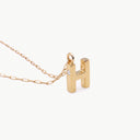 Initial Mini Pendant Necklace  H