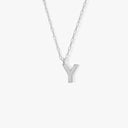 Initial Mini Pendant Necklace  Y