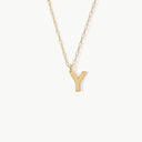 Initial Mini Pendant Necklace  Y