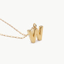 Initial Mini Pendant Necklace  W