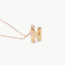 Initial Mini Pendant Necklace  N