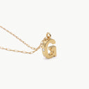 Initial Mini Pendant Necklace  G