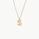 Initial Mini Pendant Necklace  S