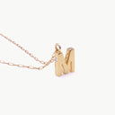 Initial Mini Pendant Necklace  M