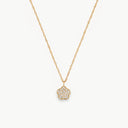 Sparkling Flower Engravable Necklace Gold