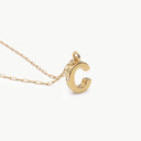 Initial Mini Pendant Necklace  C