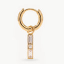 T-Bar Crystal Charm Hoop