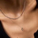 Initial Mini Pendant Necklace  C