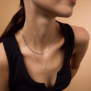 Initial Mini Pendant Necklace  C