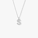 Initial Mini Pendant Necklace  S