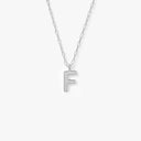 Initial Mini Pendant Necklace  F