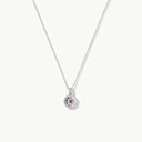 July Natural Birthstone Pendant Necklace