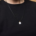Square Pearl Pendant Necklace