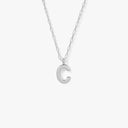 Initial Mini Pendant Necklace  C