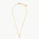 Initial Mini Pendant Necklace  U