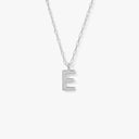 Initial Mini Pendant Necklace  E