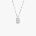 Initial Mini Pendant Necklace  B
