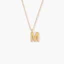 Initial Mini Pendant Necklace  M
