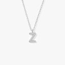 Initial Mini Pendant Necklace  Z