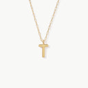 Initial Mini Pendant Necklace  T