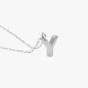 Initial Mini Pendant Necklace  Y